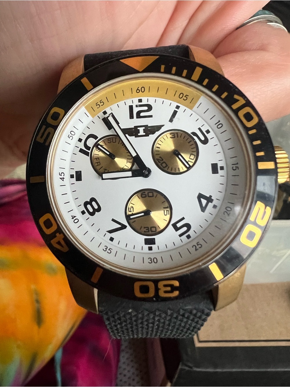 Invicta Black and Gold Men's Sport Watch